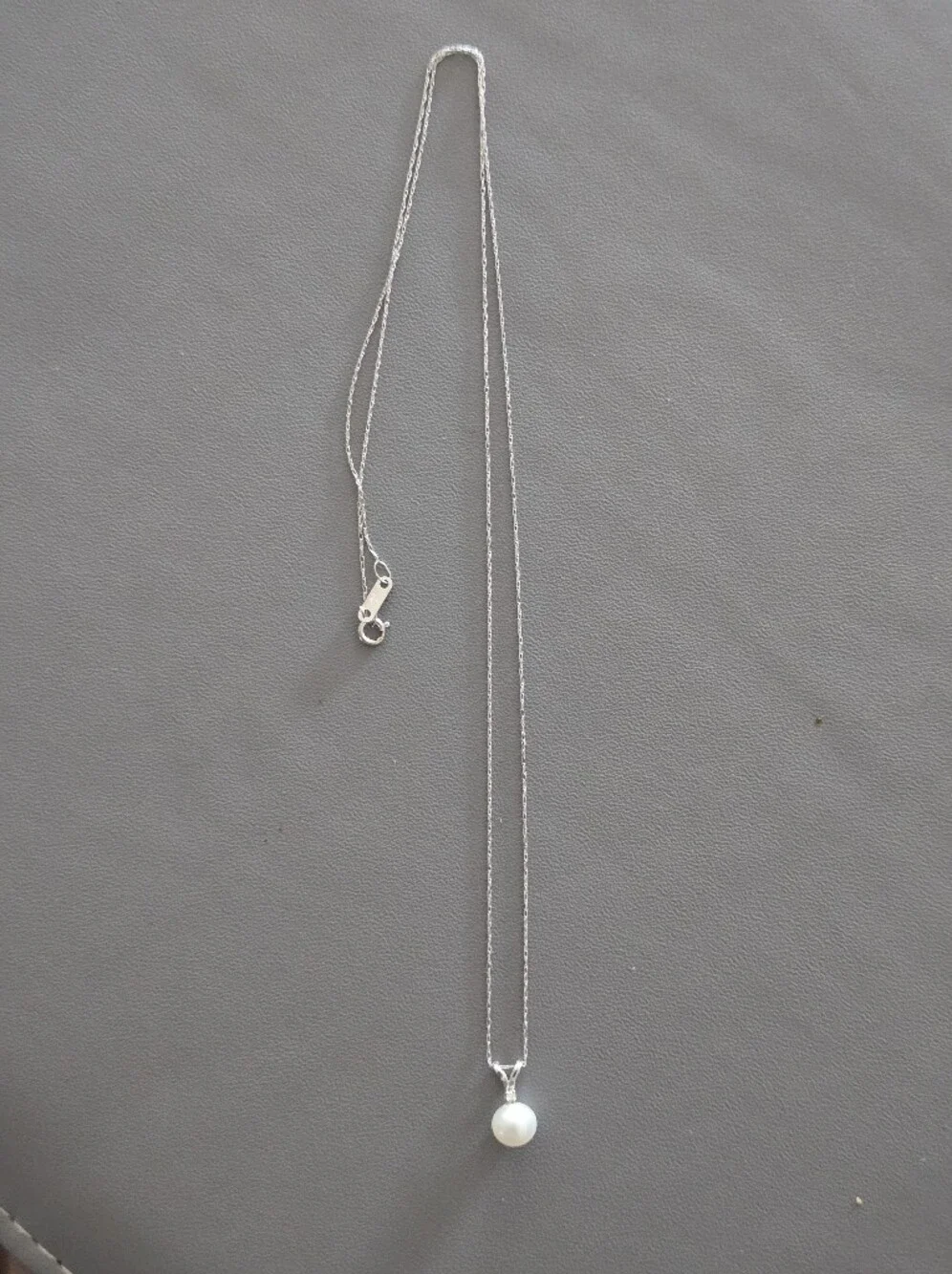 Pearl And Diamond Accent Necklace